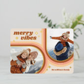 メリー ヴィブス レトロ アーチド フォト ゴールド 箔シーズンカード (立ち正面)