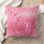 メリー /ヴィンテージピンクのフローラベルベットのクリスマス クッション (ブランケット)
