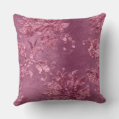 メリー /ヴィンテージブルゴーニュフローラベルベットのクリスマス クッション (裏面)