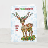 メリー・ヴィーガン・クリスマス、トナカイ カード (正面)