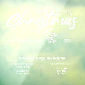 メリー・ヴィーガン・クリスマス 営業時間のご案内 ウィンドウサイン (シート3)