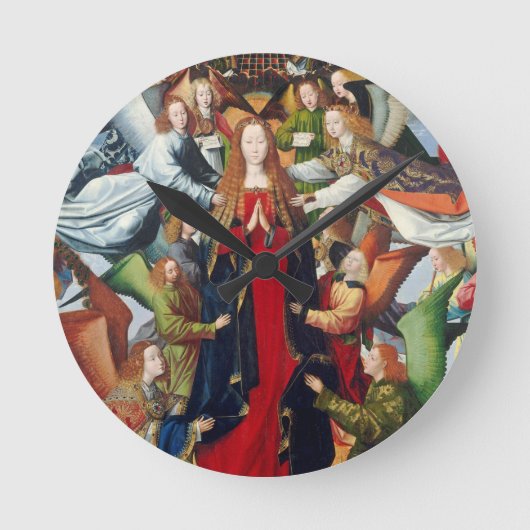 メリー、天国、c. 1485年- 1500年の女王 ラウンド壁時計 (正面)