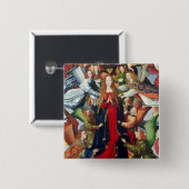 メリー、天国、c. 1485年- 1500年の女王 缶バッジ (正面&裏面)