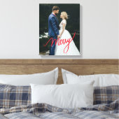 メリー |新婚初めてのクリスマス結婚の写真 キャンバスプリント (インサイチュ (寝室))