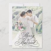 メリー&新結婚したしい結婚初めてのクリスマス写真 シーズンカード (正面)