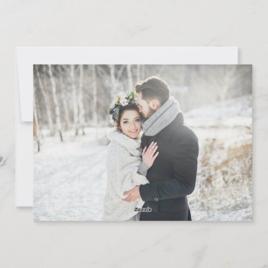 メリー&新結婚したしい結婚初めてのクリスマス写真 シーズンカード (裏面)