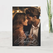 メリー&新結婚したしい結婚初めてのクリスマス写真 シーズンカード (正面)