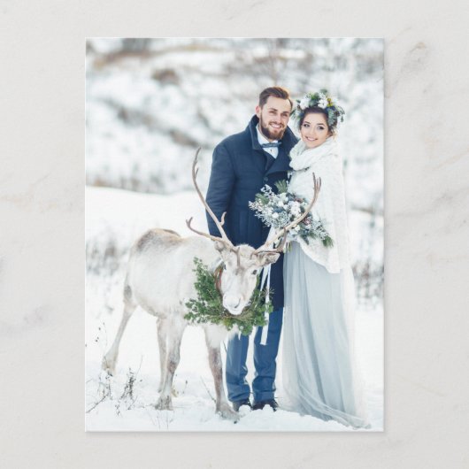 メリー&新結婚したしい結婚初めてのクリスマス写真 ポストカード (正面)