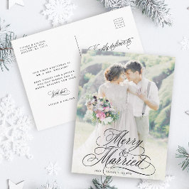 メリー&新結婚したしい結婚初めてのクリスマス写真 ポストカード