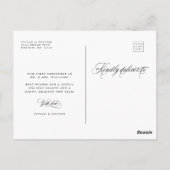 メリー&新結婚したしい結婚初めてのクリスマス写真 ポストカード (裏面)