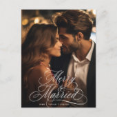 メリー&新結婚したしい結婚初めてのクリスマス写真 ポストカード (正面)