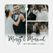 メリー&新結婚した婚の記念クリスマス メタルオーナメント (裏面)