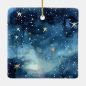 メリー&新結婚した婚カップル写真クリスマス セラミックオーナメント (裏面)