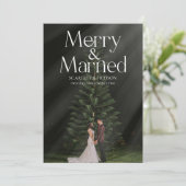 メリー&新結婚した婚クリスマスカード 招待状 (スタンド正面)