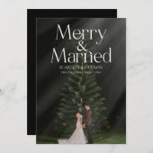 メリー&新結婚した婚クリスマスカード 招待状 (正面/裏面)