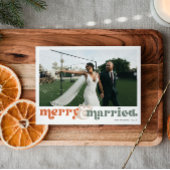 メリー&新結婚した婚フォトクリスマス シーズンポストカード