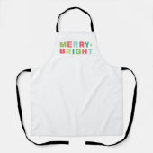 メリー+明るいカラフルクリスマス エプロン (正面)
