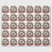 メリー&明るいクリスマスの喜び。クリスマス. ラッピングペーパー (フラット)