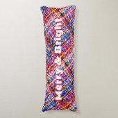 メリー&明るいクリスマスライトパターンリバーシブル ボディピロー (正面縦)