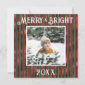 メリー&明るいフォトレッドグリーンメタリック シーズンカード (正面)