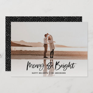 メリー&明るいフモダンォトクリスマスカード シーズンカード