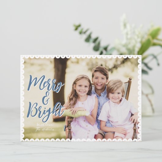 メリー&明るいホタテのクリスマスカード シーズンカード (スタンド正面)