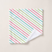 メリー&明るいライトストリングのクリスマスパターン バスタオルセット (ウォッシュタオル)