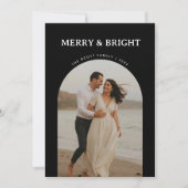 メリー&明るいロマンチックなカップルのクリスマス シーズンカード (正面)