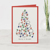 メリー&明るいヴィンテージライト赤い写真 シーズンカード (正面)