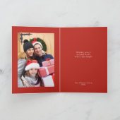 メリー&明るいヴィンテージライト赤い写真 シーズンカード (内部)