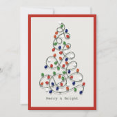 メリー&明るいヴィンテージライト赤い写真 シーズンカード (正面)