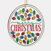 メリー&明るい休日オーナメント、クリスマスライト セラミックオーナメント (左)