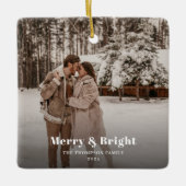 メリー&明るい写真ダークダスク セラミックオーナメント (正面)
