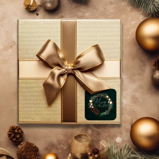 メリー&明るい季節の正方形ステッカー スクエアシール