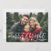 メリー&明るい書道 – 全水平フォト シーズンカード (正面)