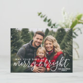 メリー&明るい書道 – 全水平フォト シーズンカード (スタンド正面)