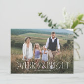 メリー&明るい横向き写真クリスマス シーズンカード (スタンド正面)