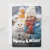 メリー&明るい白い輝き魔法のクリスマスフォト シーズンカード (正面)