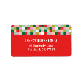 メリー&明るい色のブロック ラベル