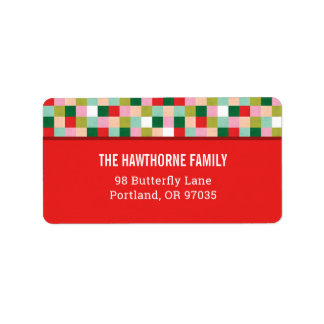 メリー&明るい色のブロック ラベル