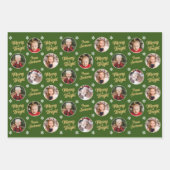 メリー&明るい4枚の写真クリスマモダンス ラッピングペーパーシート (正面3)