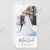 メリー&書結婚した道写真クリスマス シーズンカード (正面)