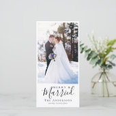 メリー&書結婚した道写真クリスマス シーズンカード (スタンド正面)