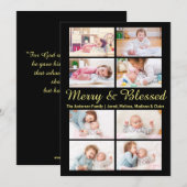 メリー&祝福の8枚の写真 - クリスマスカード 招待状 (正面/裏面)
