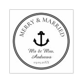 メリー&結婚したいかりロゴのゴム印 ラバースタンプ (インプリント)