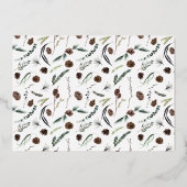 メリー&結婚したほこりっぽい冬の結婚式の写真 箔シーズンカード (裏面)