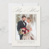 メリー&結婚したエレガント書道写真結婚s シーズンカード (正面)