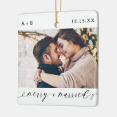 メリー&結婚したエレガントScriptの結婚写真 セラミックオーナメント (左)