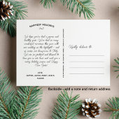 メリー&結婚したタータンチェックPlaid Christmas写真 シーズンポストカード