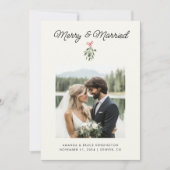 メリー&結婚したパーソナライズされた新結婚婚 シーズンカード (正面)